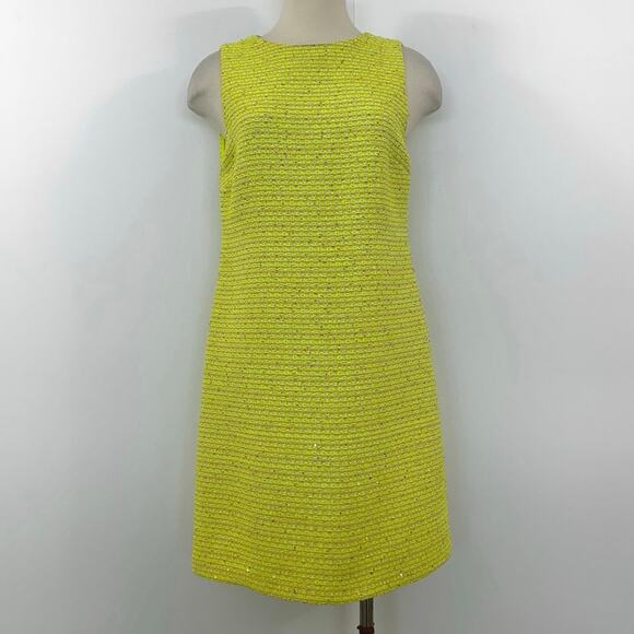 Alice + Olivia Clyde Sequin-Embellished Mini Dress Boucle-Tweed Neon 8 - Picture 2 of 10